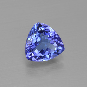 Tanzanita azul natural de 1,84 ct, trillón, VVS