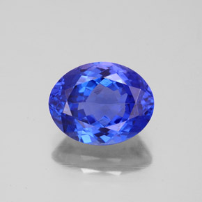 Tanzanita azul natural de 2,81 ct, corte óvalo, VVS