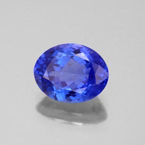 Tanzanita azul natural de 2,81 ct, corte óvalo, VVS