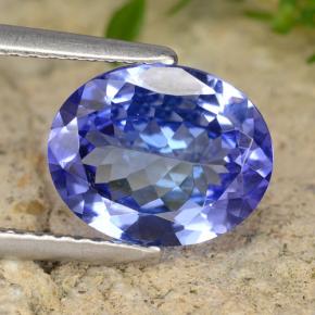 Tanzanita azul natural de 2,56 ct, corte óvalo, VVS-VS
