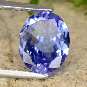 Tanzanita azul natural de 2,56 ct, corte óvalo, VVS-VS
