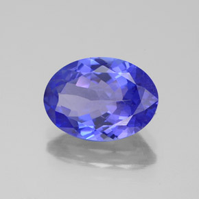 Tanzanita azul natural de 2,83 ct, corte óvalo, VVS-VS