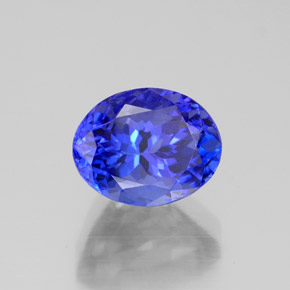 Tanzanita azul natural de 2,75 ct, corte óvalo, VVS