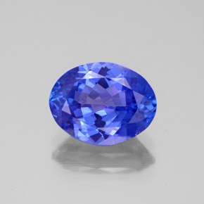 Tanzanita azul natural de 2,38 ct, corte óvalo, VVS-VS