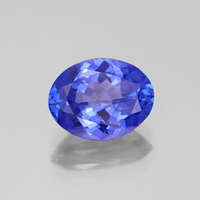Tanzanita azul natural de 2,38 ct, corte óvalo, VVS-VS