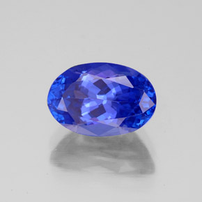 Tanzanita azul natural de 2,66 ct, corte óvalo, VVS