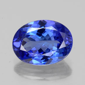 Tanzanita azul natural de 2,66 ct, corte óvalo, VVS
