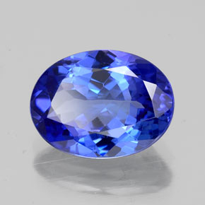Tanzanita azul natural de 2,66 ct, corte óvalo, VVS