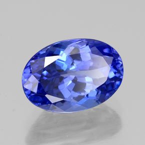 Tanzanita azul natural de 2,73 ct, corte óvalo, VVS-VS