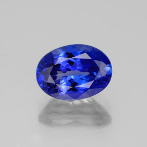 Tanzanita azul natural de 2,42 ct, corte óvalo, VVS
