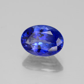 Tanzanita azul natural de 2,42 ct, corte óvalo, VVS