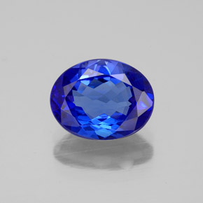 Tanzanita azul natural de 2,43 ct, corte óvalo, IF