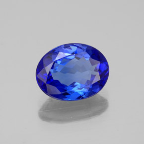 Tanzanita azul natural de 2,43 ct, corte óvalo, IF