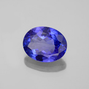 Tanzanita azul natural de 2,32 ct, corte óvalo, VVS