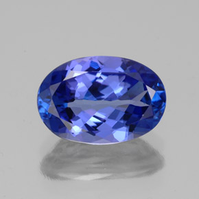 Tanzanita azul natural de 2,75 ct, corte óvalo, VVS
