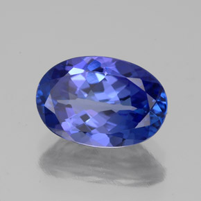 Tanzanita azul natural de 2,75 ct, corte óvalo, VVS