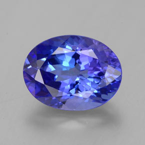 Tanzanita azul natural de 2,26 ct, corte óvalo, VVS-VS