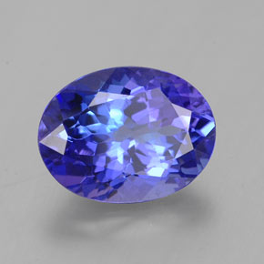 Tanzanita azul natural de 2,26 ct, corte óvalo, VVS-VS