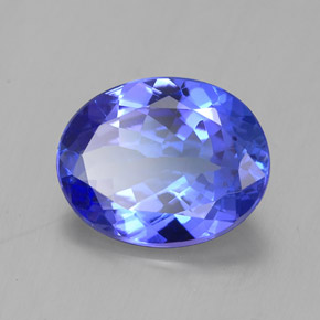 Tanzanita azul natural de 2,16 ct, corte óvalo, VVS-VS