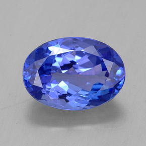 Tanzanita azul natural de 2,55 ct, corte óvalo, VVS