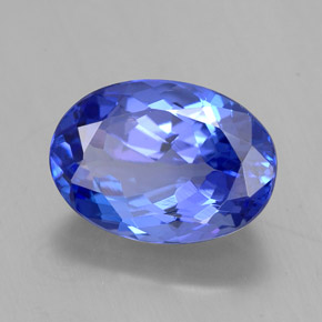 Tanzanita azul natural de 2,55 ct, corte óvalo, VVS