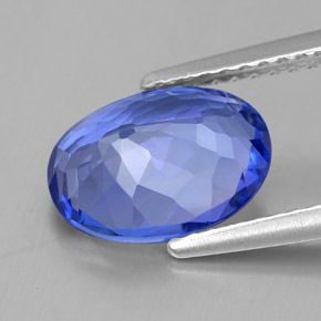 Tanzanita azul natural de 2,55 ct, corte óvalo, VVS