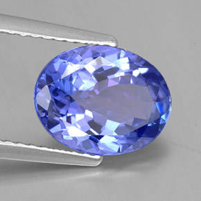 Tanzanita azul natural de 2,71 ct, corte óvalo, VVS