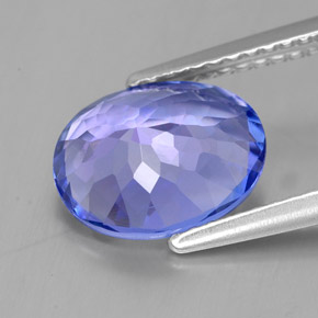 Tanzanita azul natural de 2,71 ct, corte óvalo, VVS