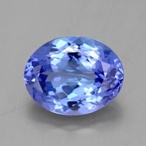 Tanzanita azul natural de 2,92 ct, corte óvalo, IF