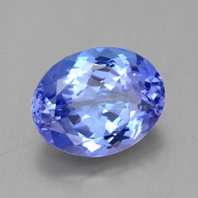 Tanzanita azul natural de 2,92 ct, corte óvalo, IF