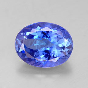 Tanzanita azul natural de 4,07 ct, corte óvalo, VVS
