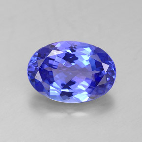 Tanzanita azul natural de 3,20 ct, corte óvalo, IF