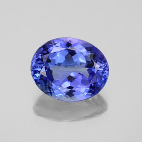 Tanzanita azul natural de 2,94 ct, corte óvalo, VS