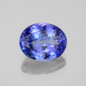 Tanzanita azul natural de 2,94 ct, corte óvalo, VS