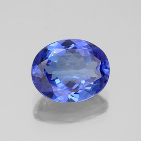 Tanzanita azul natural de 2,86 ct, corte óvalo, VVS