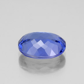 Tanzanita azul natural de 2,86 ct, corte óvalo, VVS