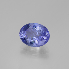 Tanzanita azul natural de 2,22 ct, corte óvalo, VVS