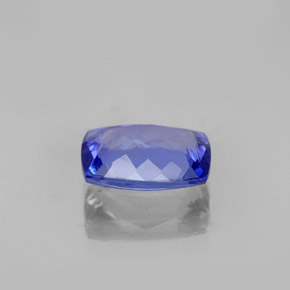 Tanzanita azul natural de 2,16 ct, corte cojín, VVS