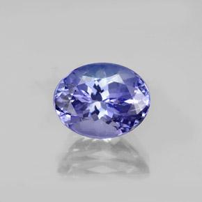 Tanzanita azul natural de 2,47 ct, corte óvalo, VVS