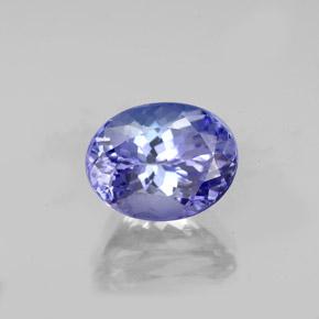 Tanzanita azul natural de 2,47 ct, corte óvalo, VVS