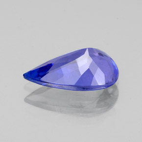 Tanzanita azul natural de 1,89 ct, en forma de pera, VS