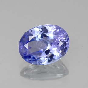 Tanzanita azul natural de 1,92 ct, corte óvalo, VVS-VS