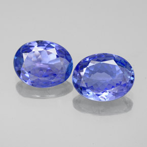 Gemas de tanzanita azul natural de 3,17 ct, corte óvalo, VVS-VS