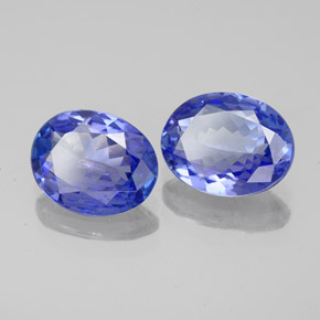 Gemas de tanzanita azul natural de 3,17 ct, corte óvalo, VVS-VS