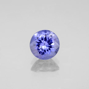 Tanzanita azul natural de 1,44 ct, corte redondo, VS-SI