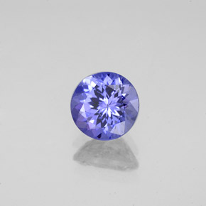 Tanzanita azul natural de 1,44 ct, corte redondo, VS-SI