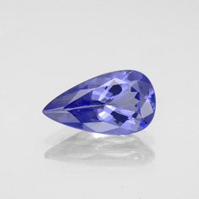 Tanzanita azul natural de 1,88 ct, en forma de pera, VVS