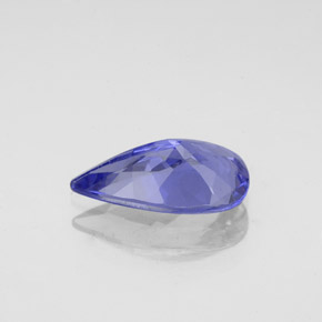 Tanzanita azul natural de 1,88 ct, en forma de pera, VVS