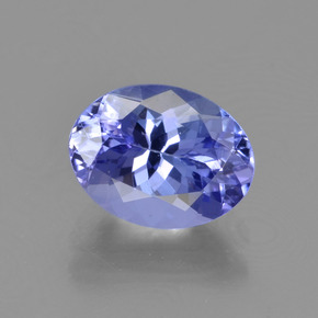tanzanita Azul violeta intenso natural de 1.71 ct, Corte Óvalo, VVS