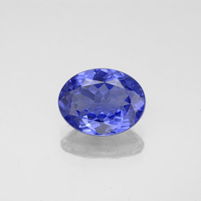 Tanzanita azul natural de 1,89 ct, corte óvalo, VVS